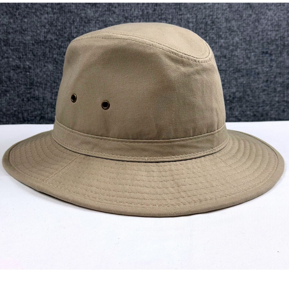 Tommy Bahama Relax Mens Bucket Sun Hat Marlin Tan Safari Medium Boating Fishing